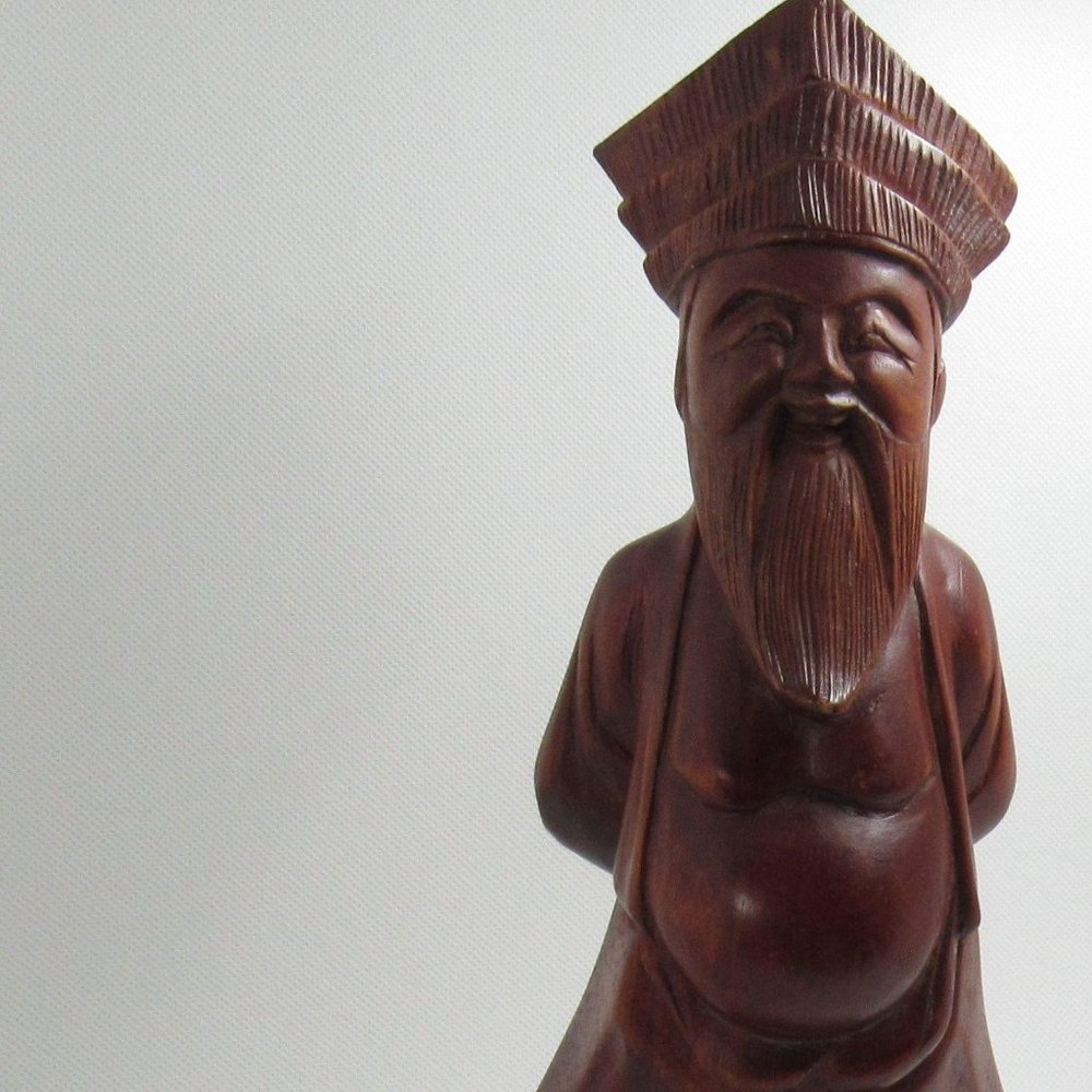 Chinese wood carving,  decor asian wood, asian fig